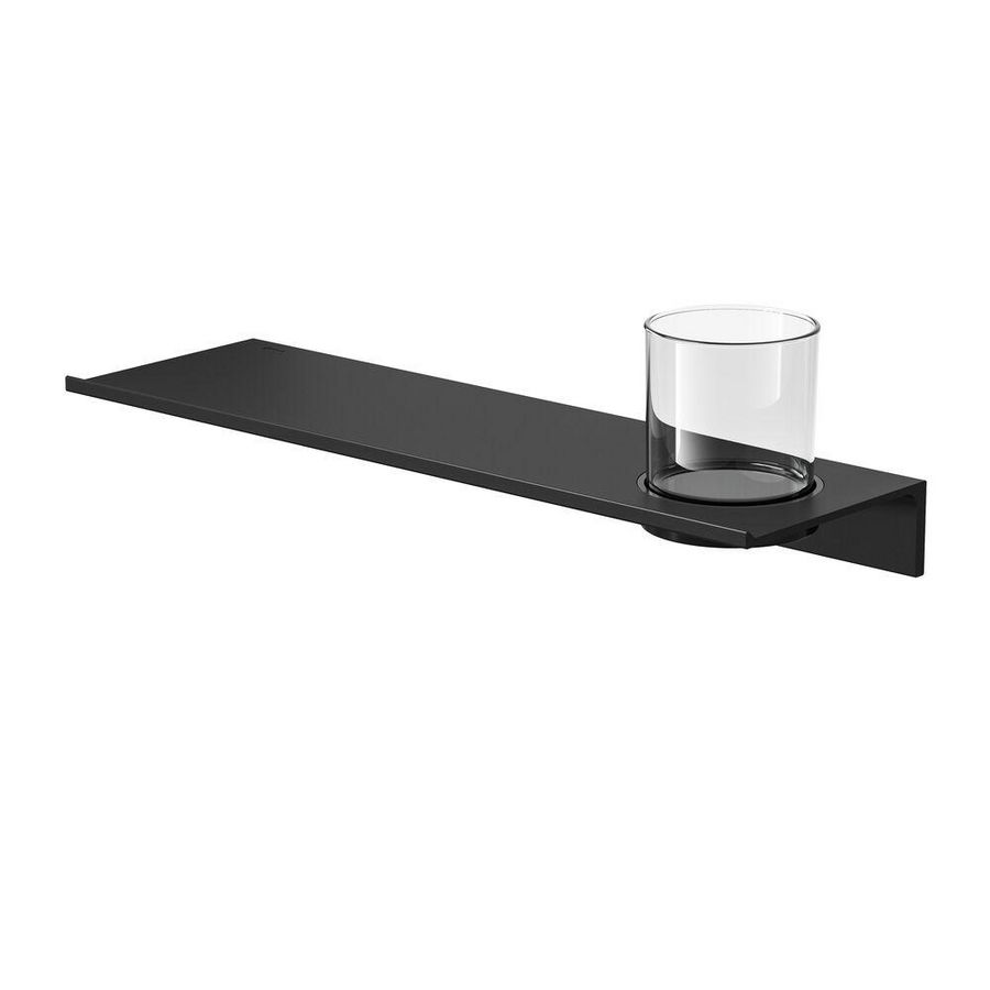 Planchet metaal 400mm met drinkglas Black LEEV