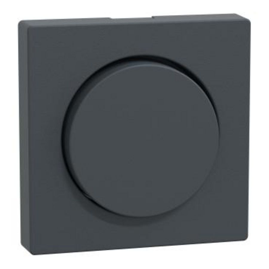 Centraalplaat met draaiknop Antraciet Systeem M