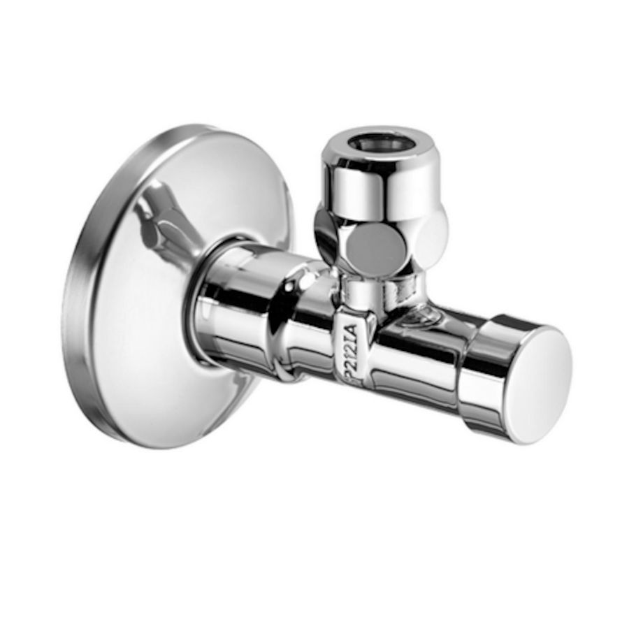 Hoekstopkraan chroom 1/2 x 3/8-10mm met beveiligde bediening incl. rozet