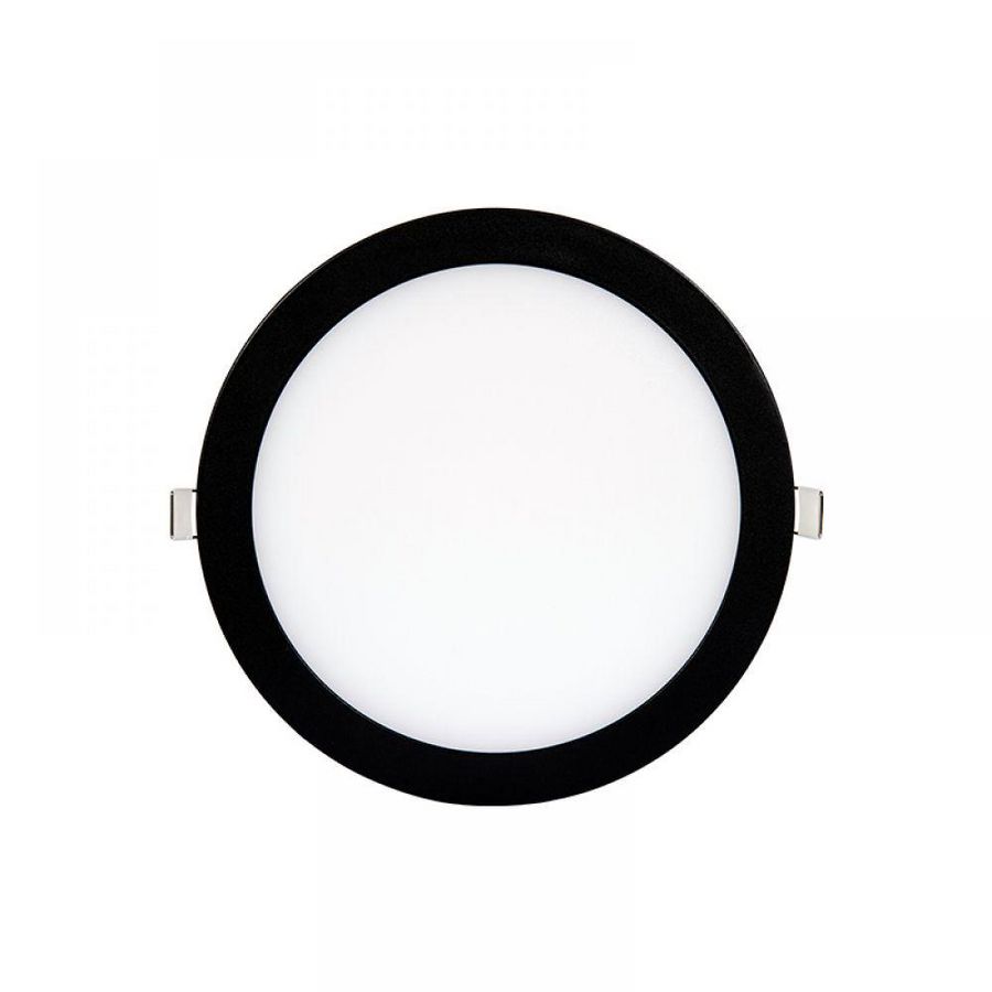Inbouwspot Downlight plat 10W ø173mm 3-CCT dimbaar zwart