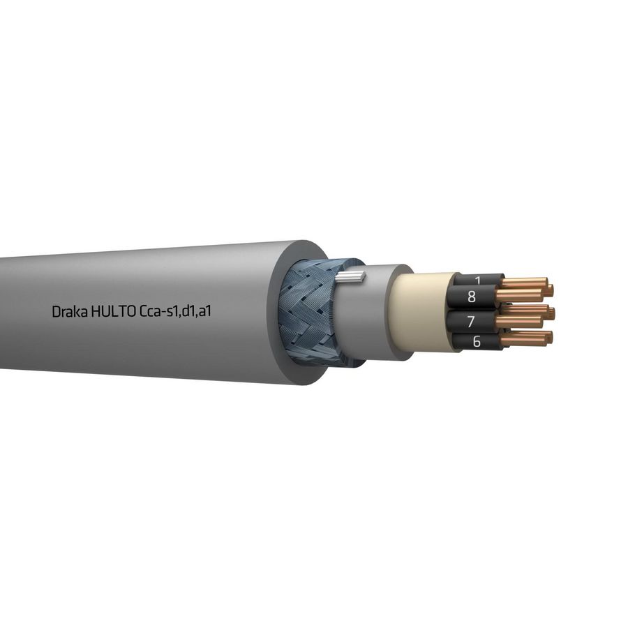 Haspel a 500m. HULTO Cca 0,6/1kV gy# 8x2,5/2,5mm²