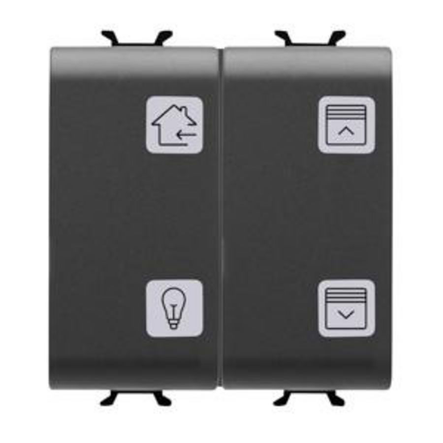 DRUKKNOPPANEEL MET UITWISSELBARE SYMBOLEN-KNX-4 KANALEN