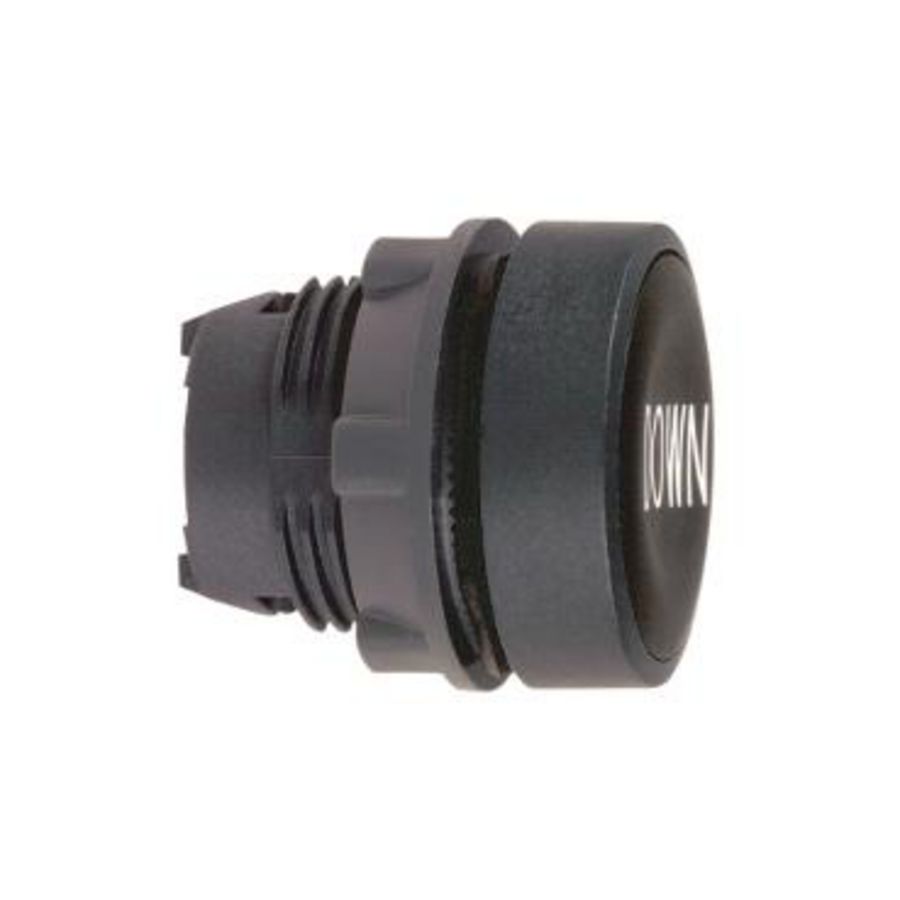 Kop drukknop Ø22mm MarkeringDOWN" Zwart Harmony XB5