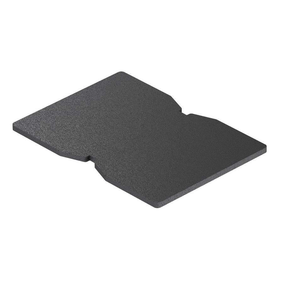 Rubber onderlegger voor ISS 140100R 141x101x4 Gummi zwartz