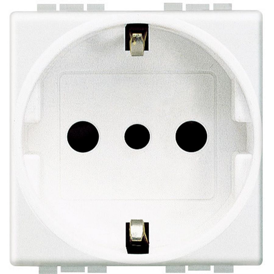 Wandcontactdoos 2P + a Italie afst.19 2 modulen Livinglight