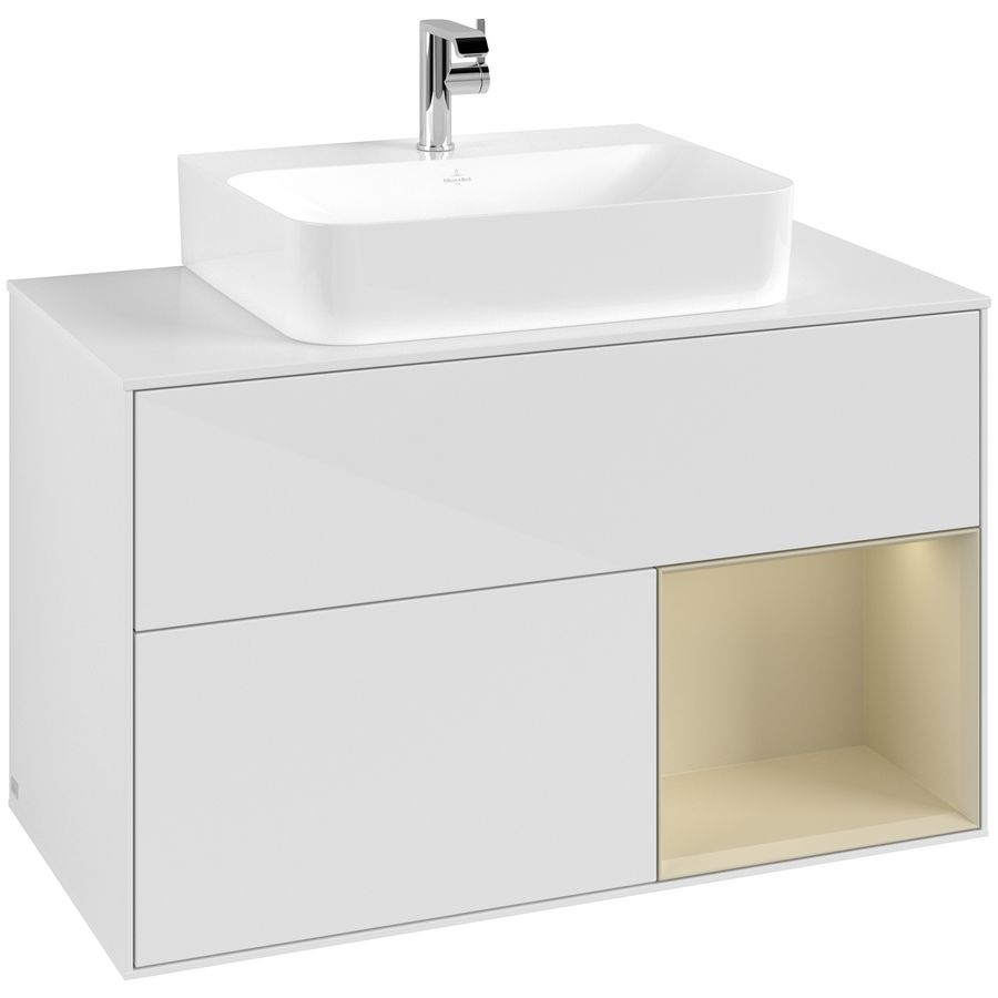 Wastafelonderkast Finion 1000x603x501mm G.White.L F121HJGF