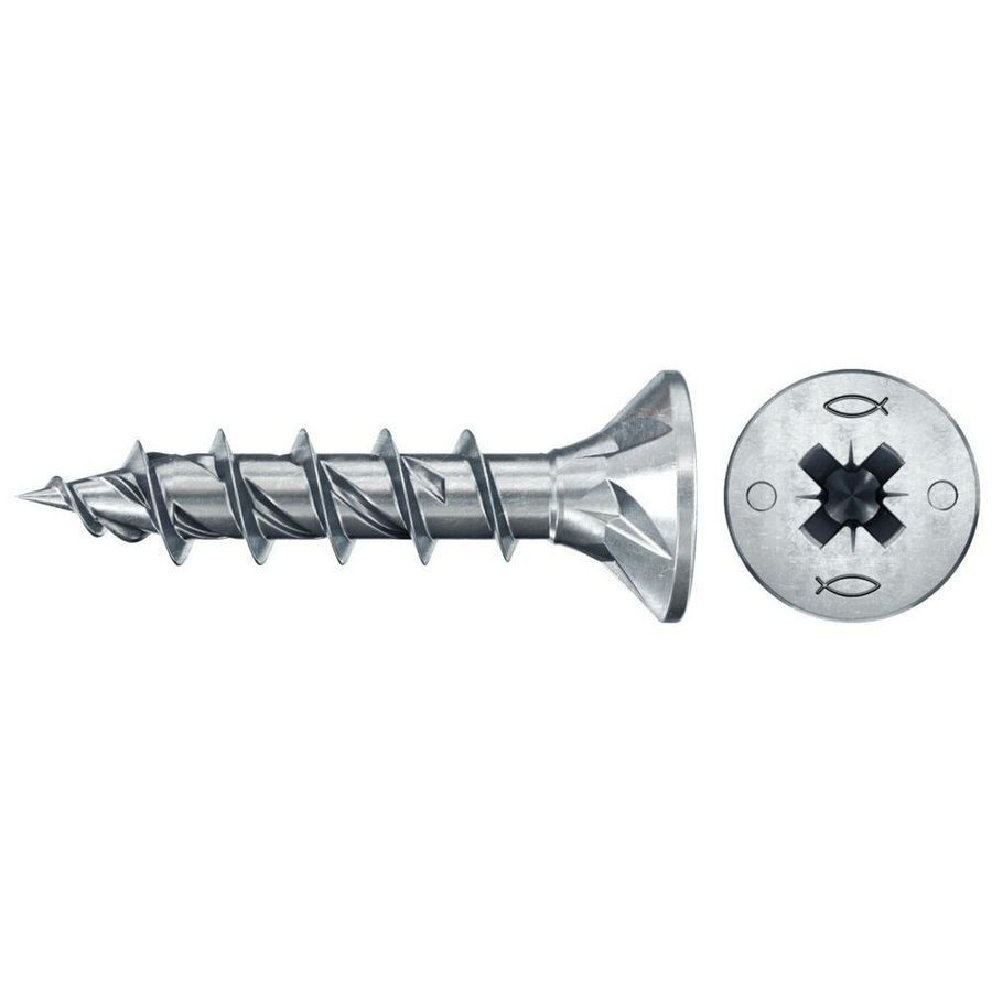 Spaanplaatschroef PowerFast 5x20mm PZ verzonken kop VD verzinkt VVE=200