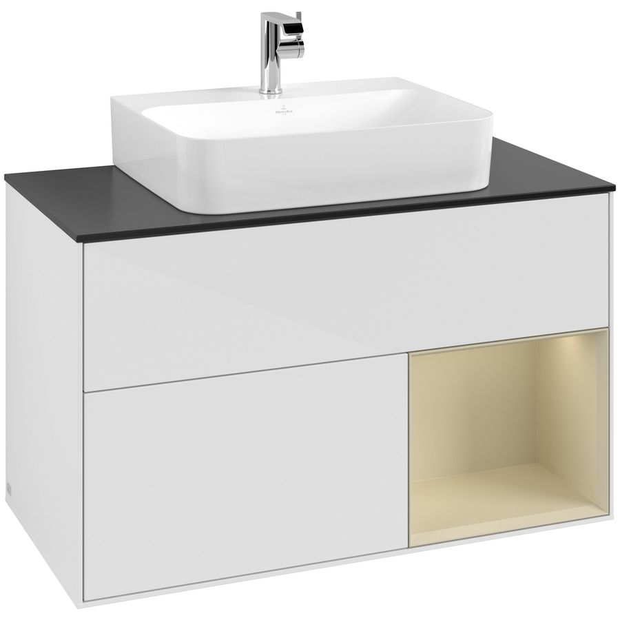 Wastafelonderkast Finion 1000x603x501mm G.White.L F122HJGF