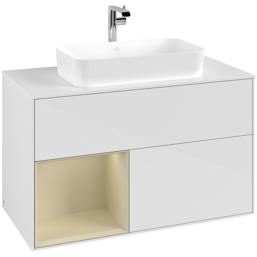 Wastafelonderkast Finion 1000x603x501mm G.White.L F241HJGF