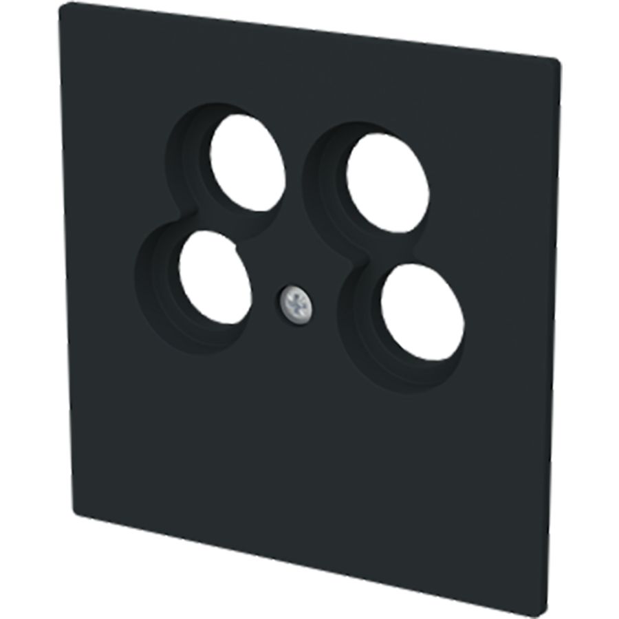 Centraalplaat 50 x 50 Ankaro antenne art-matzwart (1743/10-04-45M)