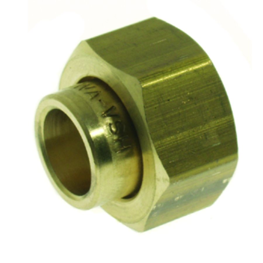 Soldeer koppeling 1.1/4"x28mm messing 2-dlg.