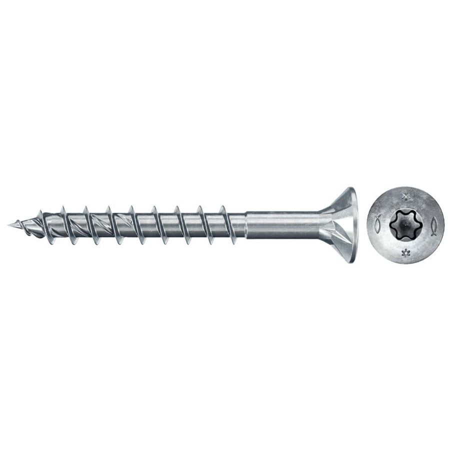 Spaanplaatschroef PowerFast 4x30mm TX verzonken kop verzinkt VVE=200