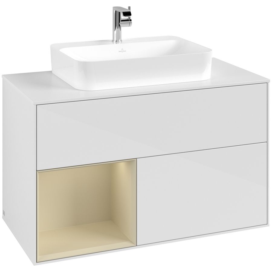 Wastafelonderkast Finion 1000x603x501mm G.White.L F361HJGF