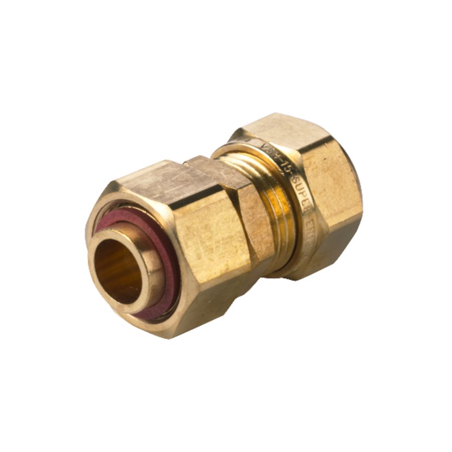 Kraankoppeling knel recht + pakkingring 15x1/2"wartel VVE=25
