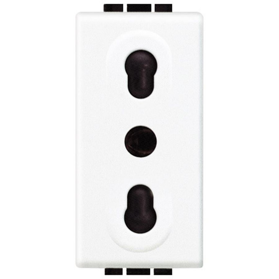 Wandcontactdoos 2P + A Italie 1 module Livinglight
