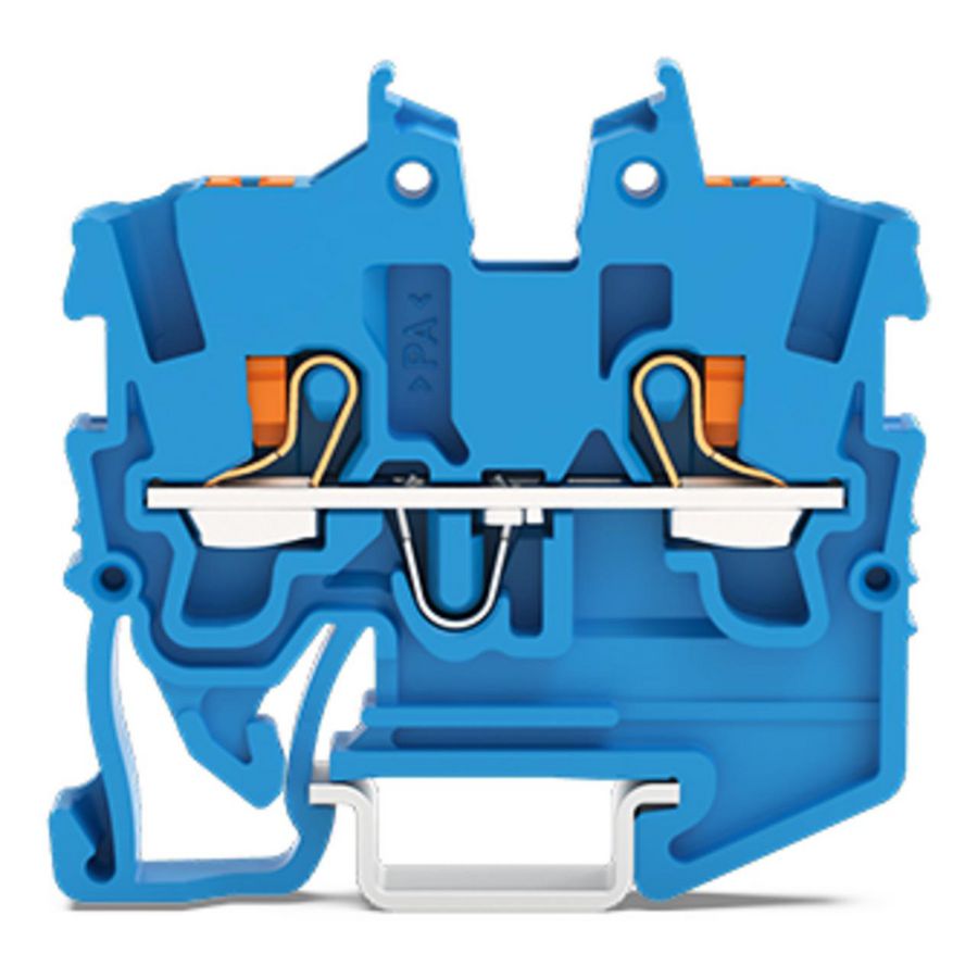 2-draads MINI-rijgklem Met Druk 1mm² blauw 2250-1204 VVE=100