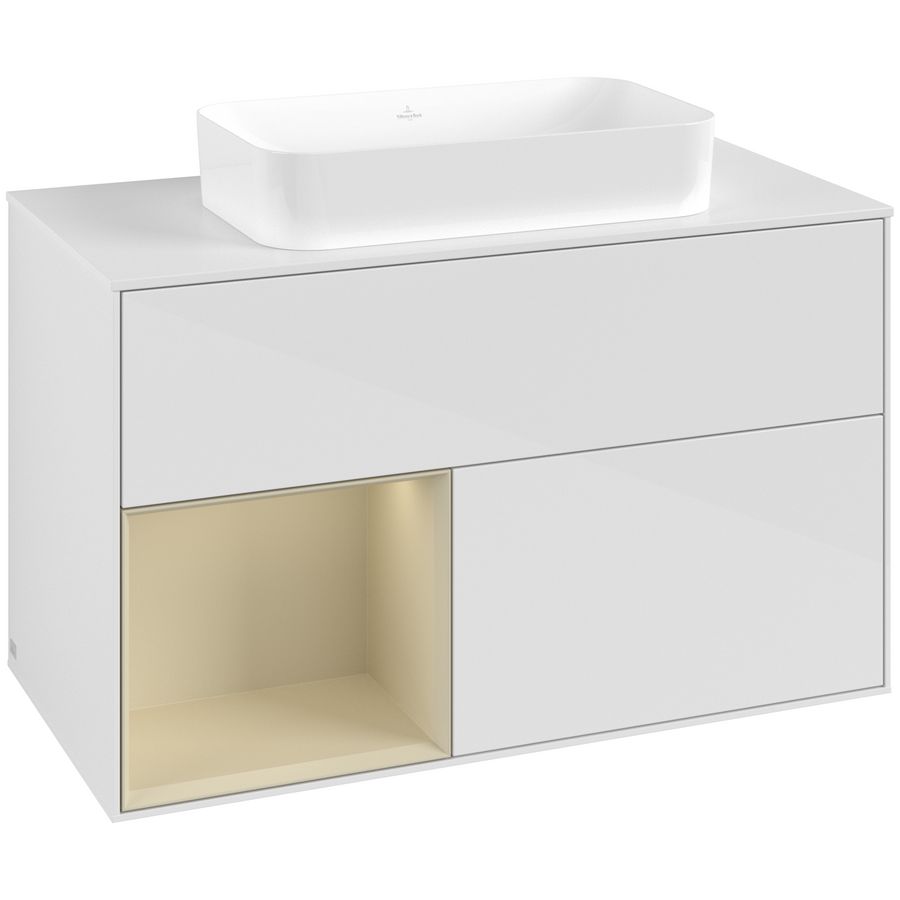 Wastafelonderkast Finion 1000x603x501mm G.White.L F651HJGF