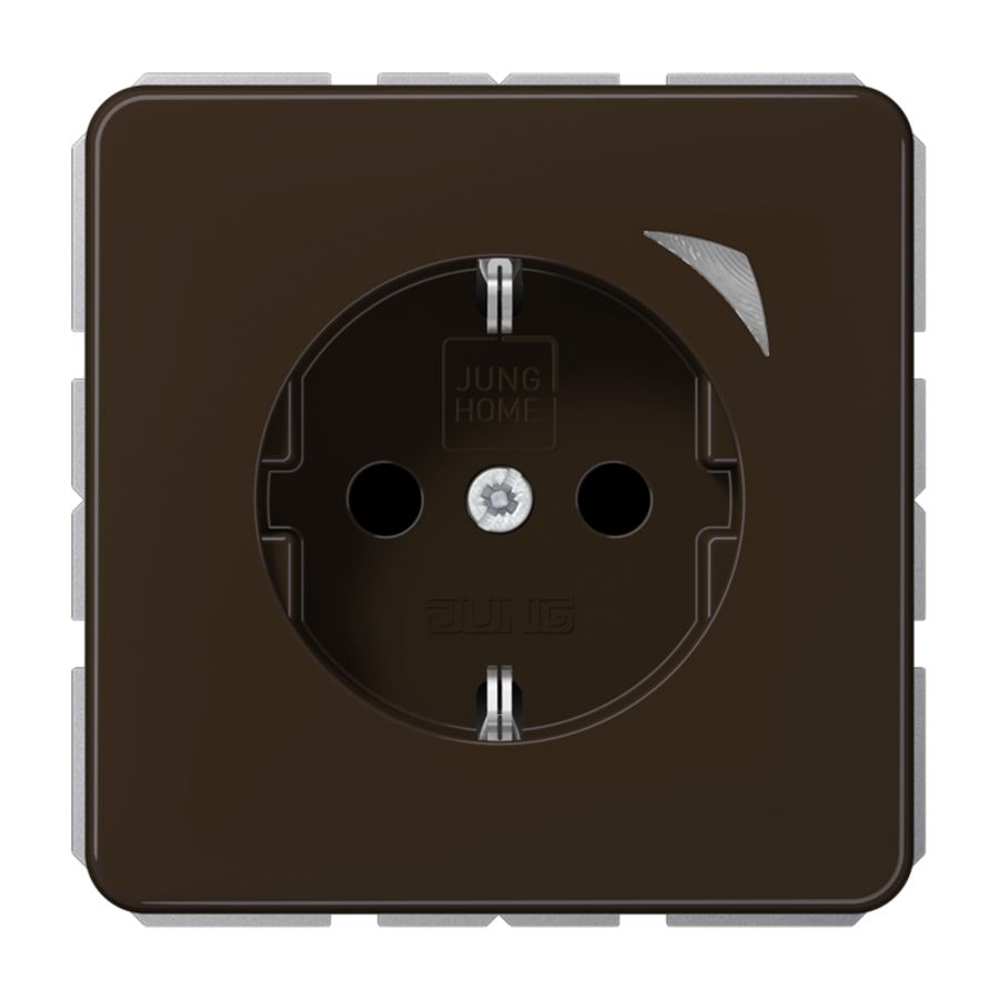 Wandcontactdoos CD500 bruin Saf.+ HOME