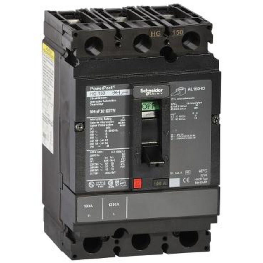 H-Frame 3P 100A 65kA TM beveiliging Powerpact Multistandard