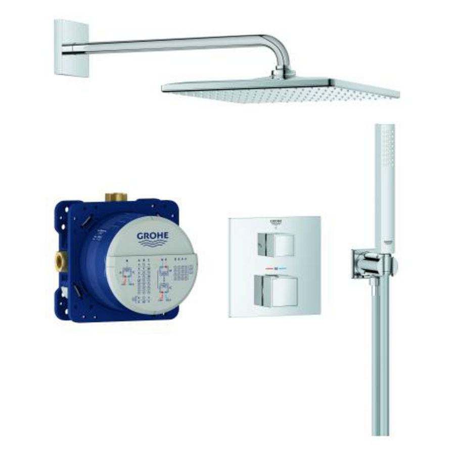 Grohtherm Cube Shower Set  inbouwthermostaat compl. 310 Vierkant (prof)