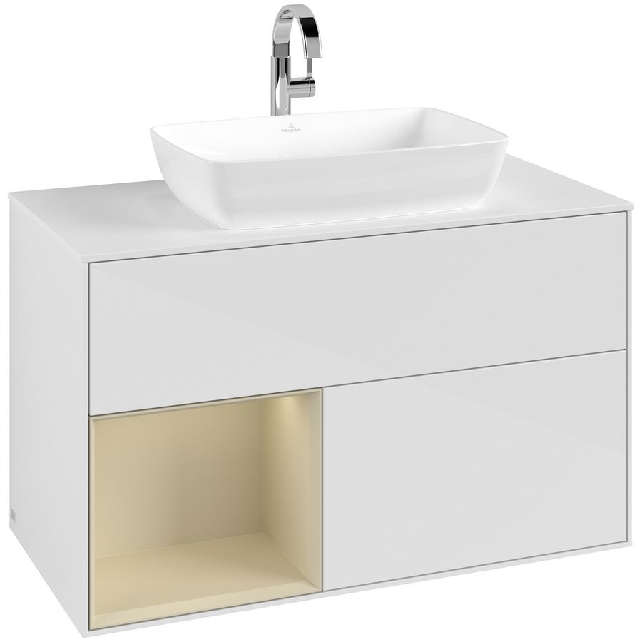 Wastafelonderkast Finion 1000x603x501mm G.White.L F771HJGF