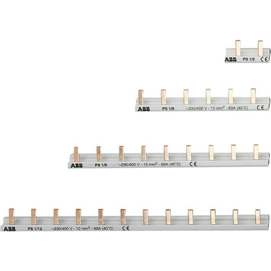 Verzamelrail en aansluitklem S200C 3F+N 12 modules