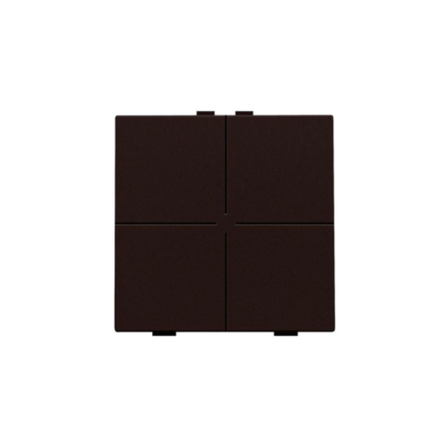 4-voudig drukknop Home Control dark brown
