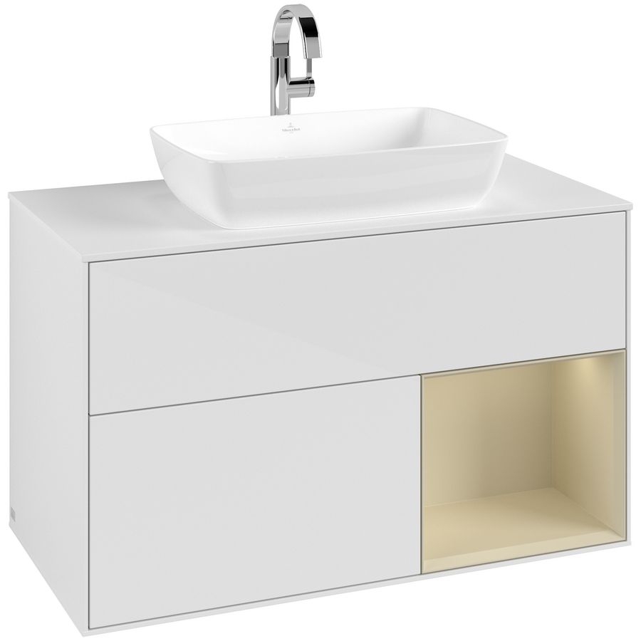 Wastafelonderkast Finion 1000x603x501mm G.White.L F781HJGF