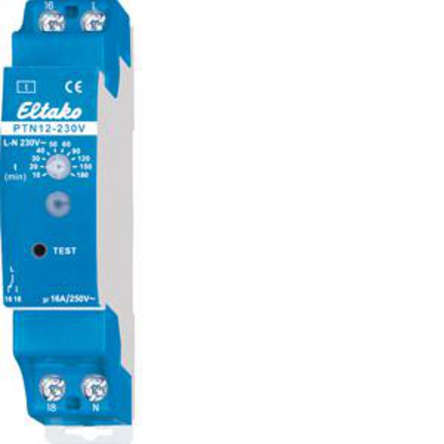 Elektr. testrelais PTN12-230V v. noodverlichting m. afvalvertraging