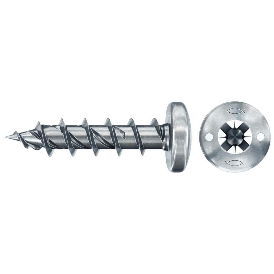 Spaanplaatschroef PowerFast 5x16mm PZ bolkop VD verzinkt VVE=200