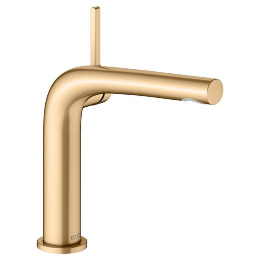 1-hendel wastafelmengkraan 150 afvoergarnituur messing geborsteld