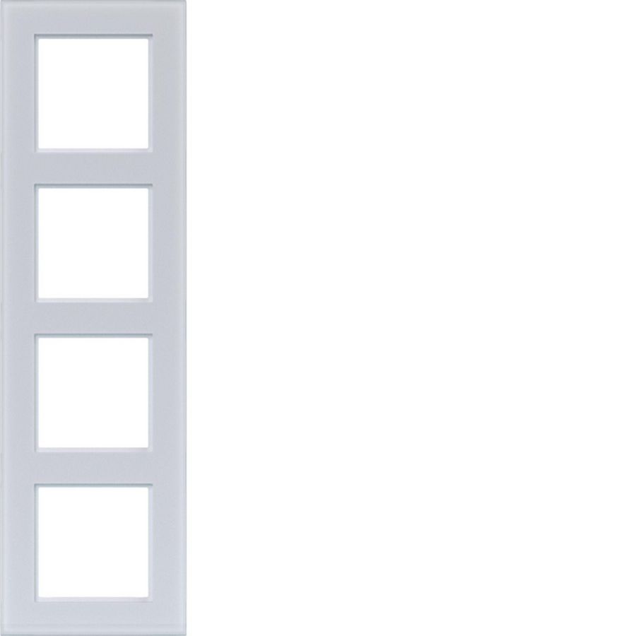 Afdekraam 4-voudig A.8 glas lichtwit mat