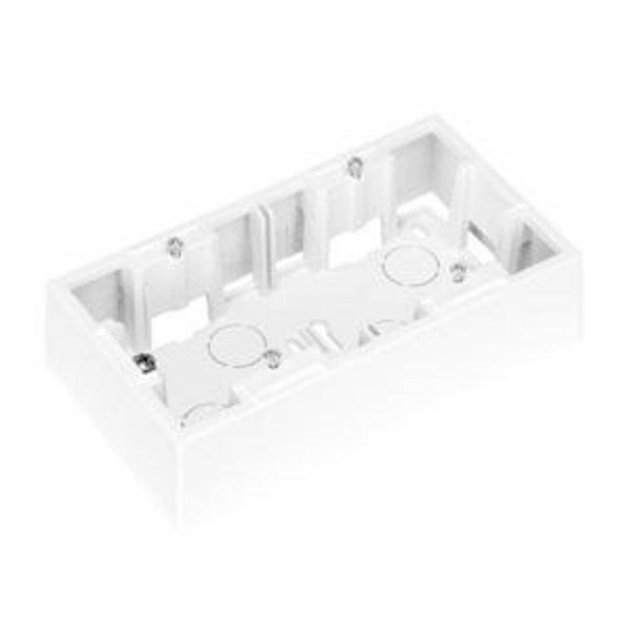 WANDMONTAGEDOOS VOOR DAHLIA PLAAT-2 GANG-WIT