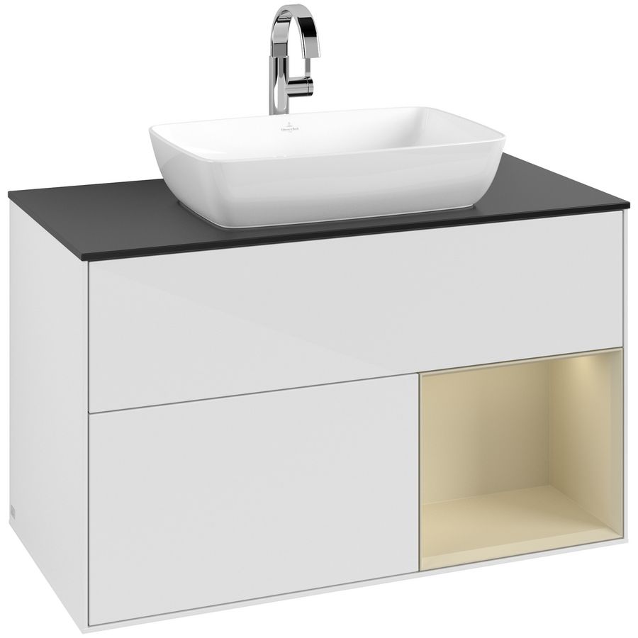 Wastafelonderkast Finion 1000x603x501mm G.White.L F782HJGF