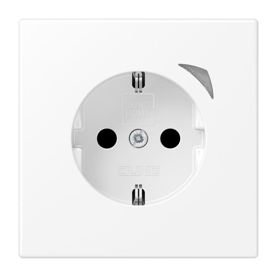 Wandcontactdoos LS990 sneeuwwit mat Saf.+ HOME