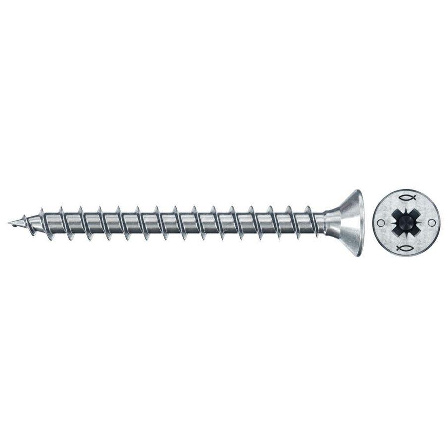 Spaanplaatschroef PowerFast 3x25mm PZ verzonken kop VD verzinkt VVE=100