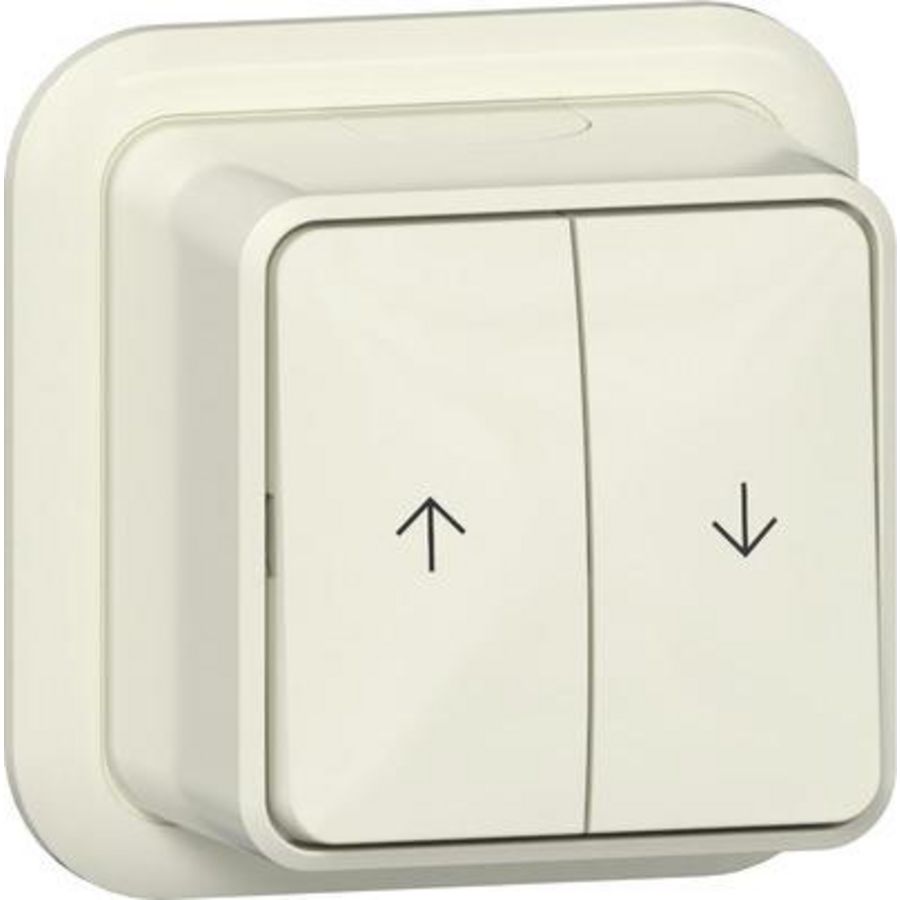 Wipjaloeziedrukcontact pijlen K/P25 Opbouw creme wit