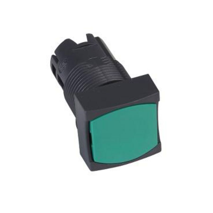 Kop voor vierkante drukknop Terugvering Ø16mm Groen