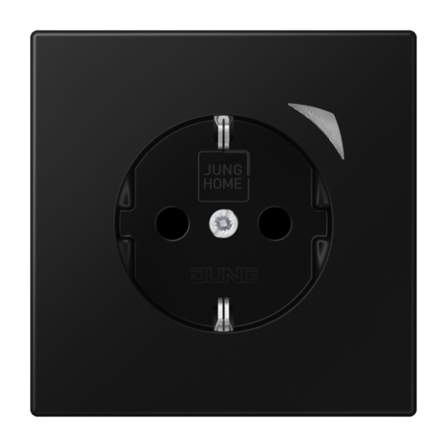 Wandcontactdoos LS990 grafietzwart mat Saf.+ HOME