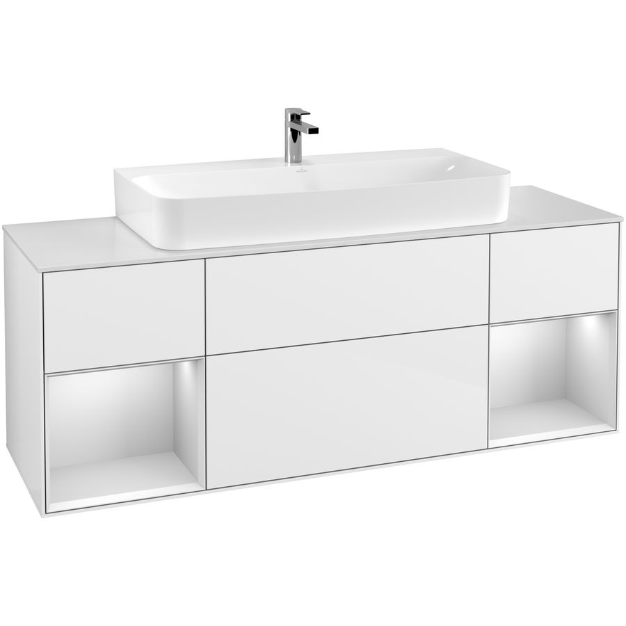 Wastafelonderkast Finion 1600x603x501mm G.White.L F211MTGF