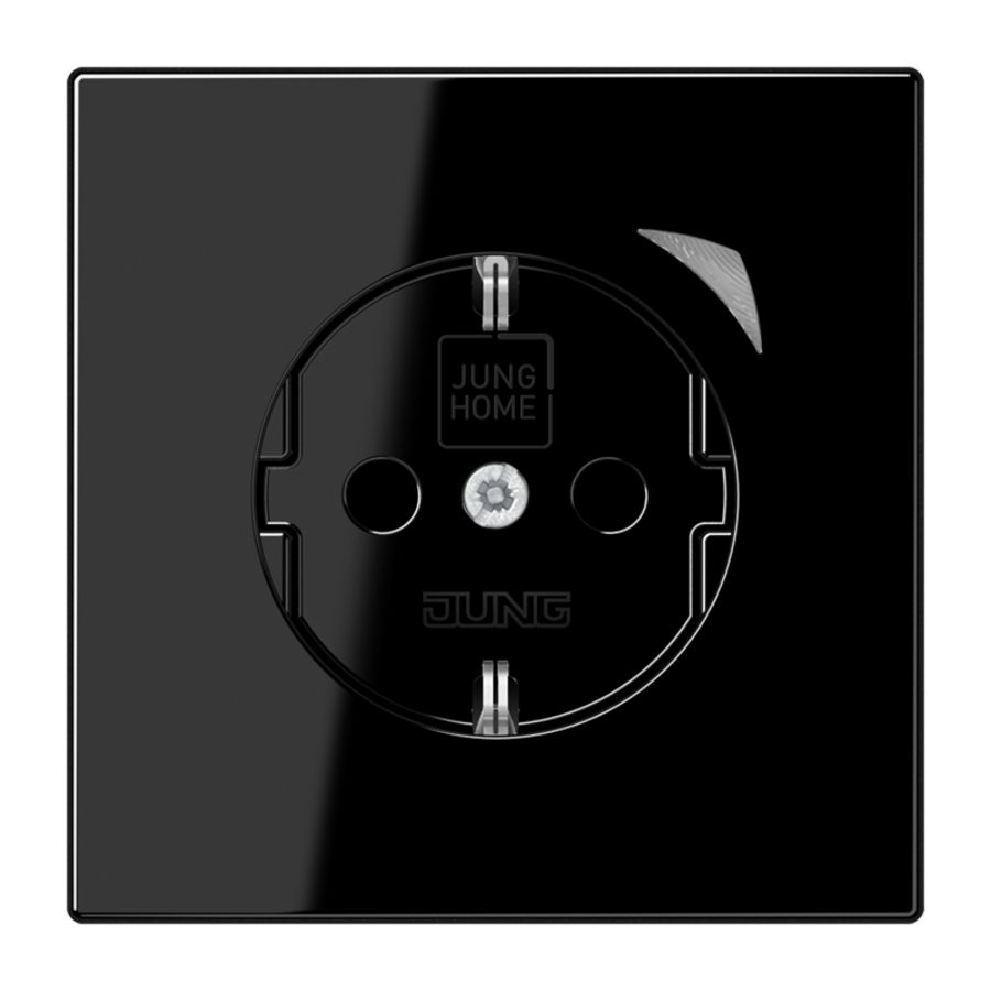 Wandcontactdoos LS990 zwart Saf.+ HOME