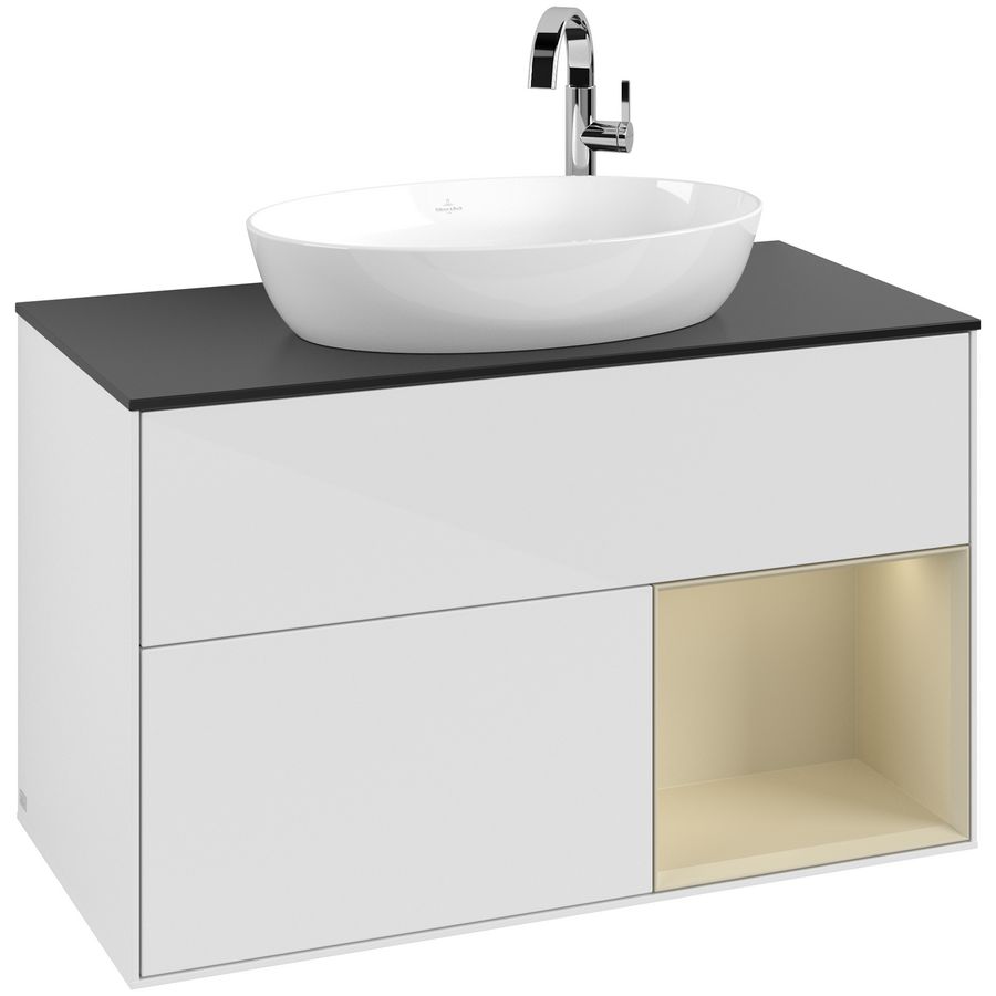 Wastafelonderkast Finion 1000x603x501mm G.White.L F902HJGF