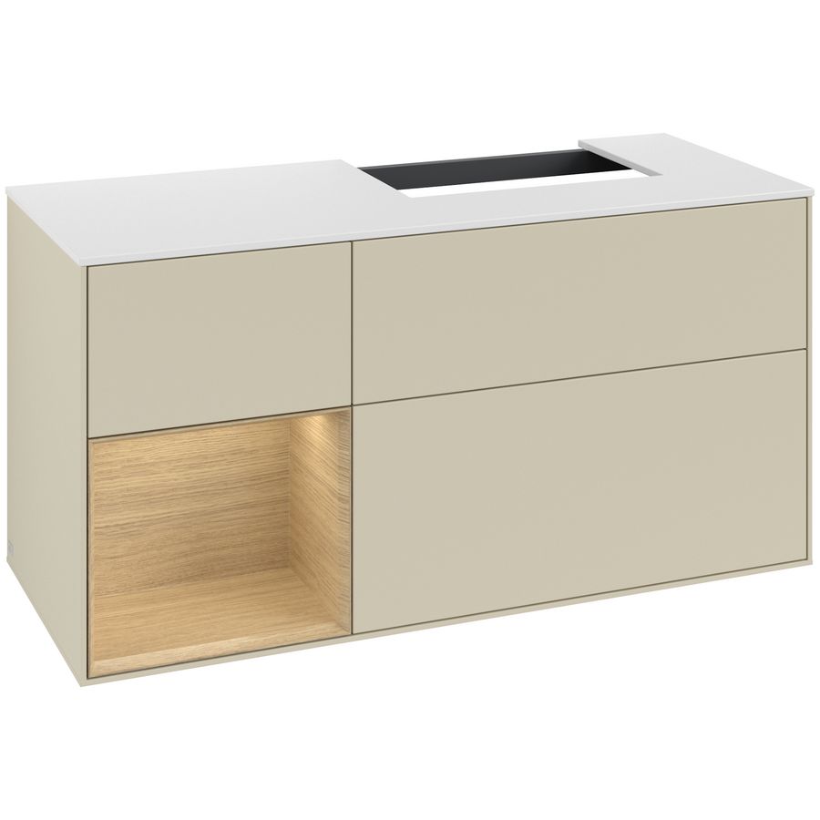 Wastafelonderkast Finion 1200x603x501mm S.Grey Matt Lacquer F141PCHJ
