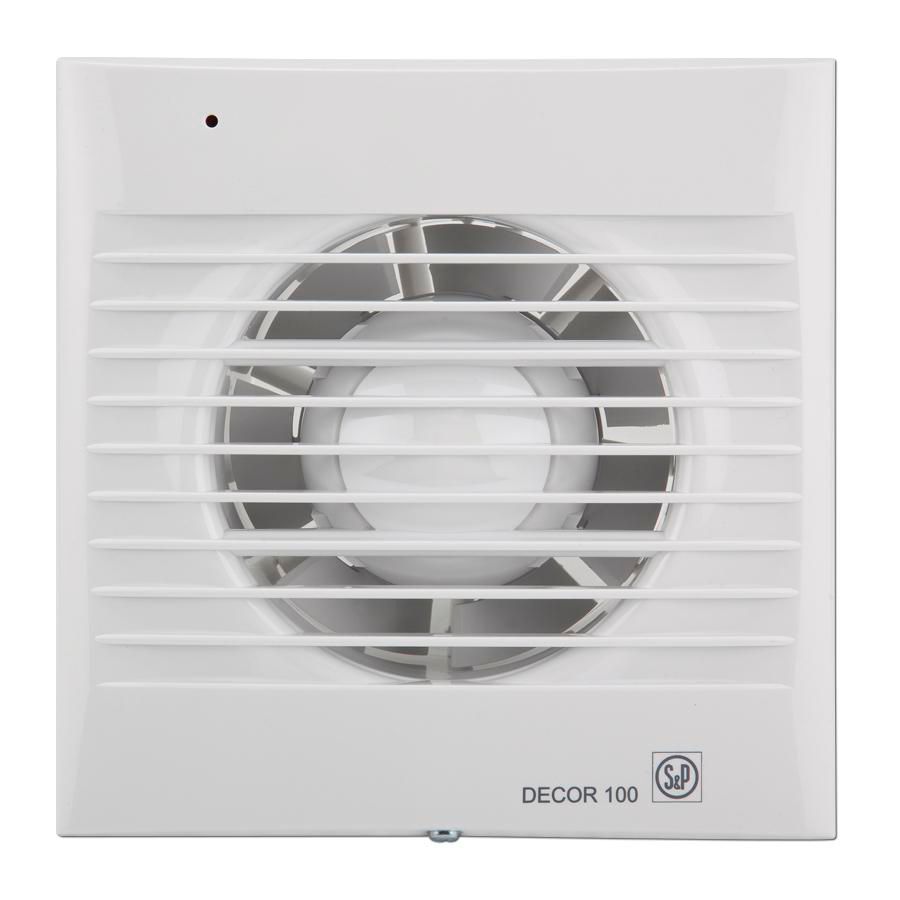 Badkamerventilator DECOR-100CRZ 100mm met  timer