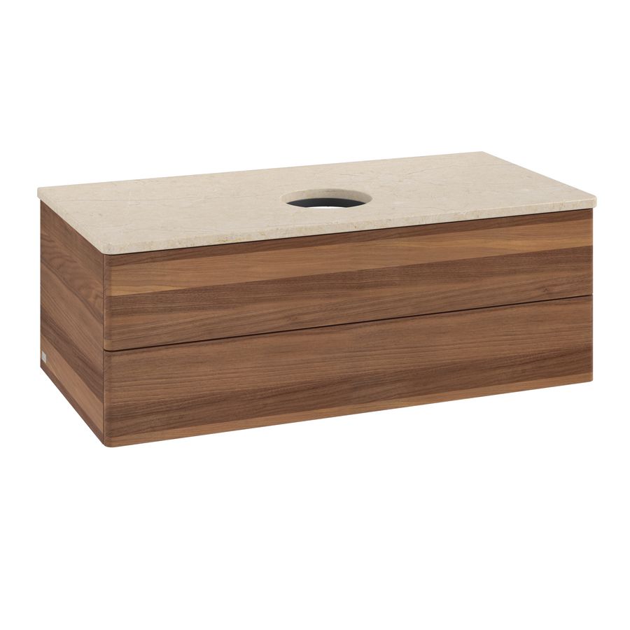 Wastafelonderkast Antao 1000x360x500mm Warm Walnut L20013HM
