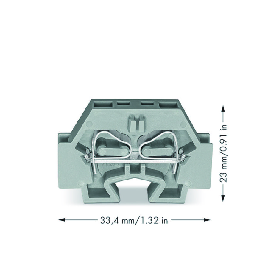 Ruimtebesparende 2-draads eindklem z. knop 262-321 VVE=50