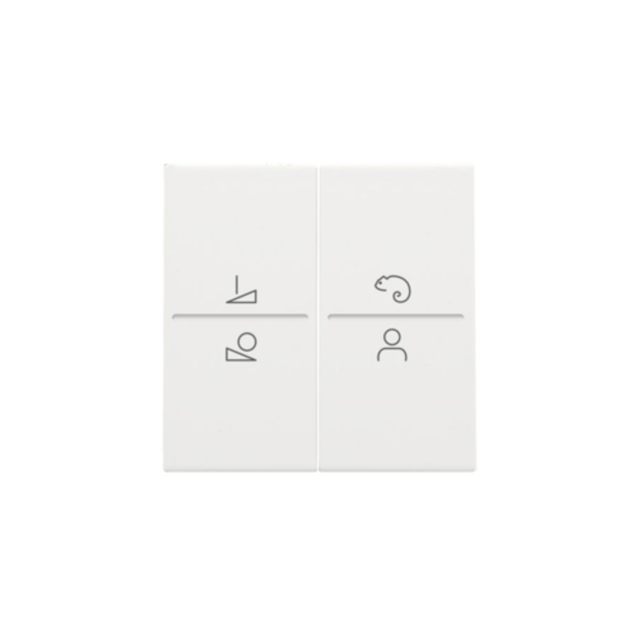 Afwerkingsset draadloze schakelaar 4 bed.knoppen white c.