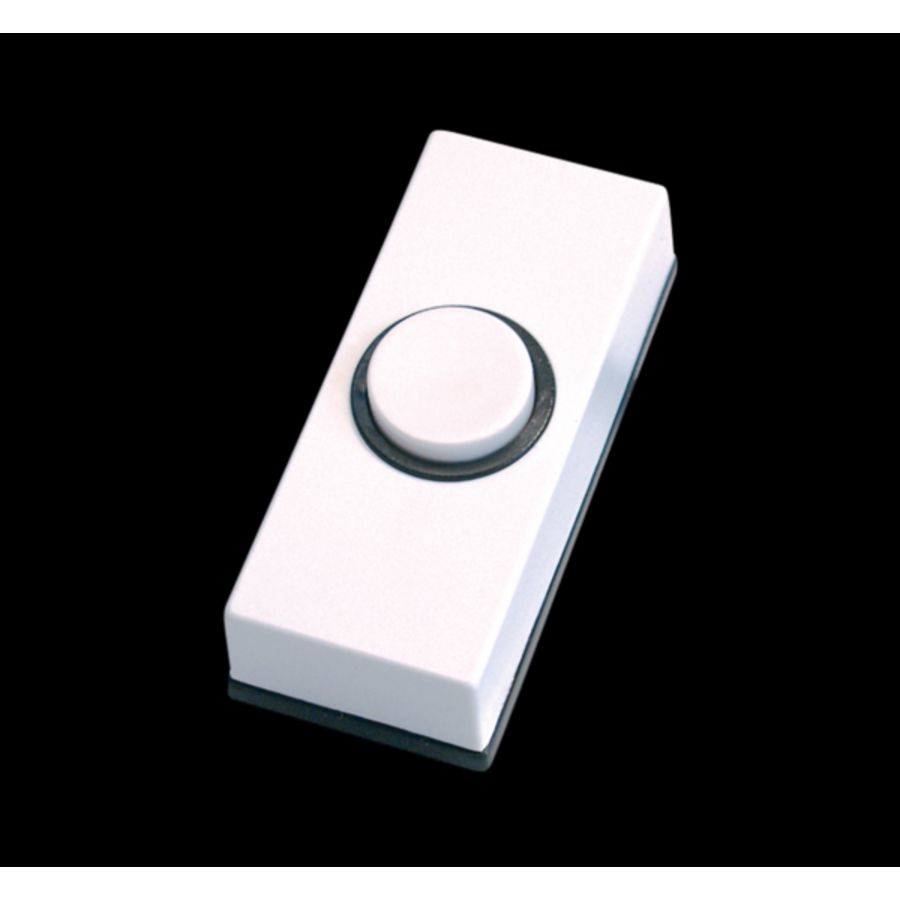 Beldrukker wit opbouwmontage blister met witte knop VVE=10