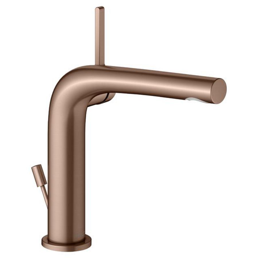 1-hendel wastafelmengkraan 150 trekstang afvoergarnituur rood goud