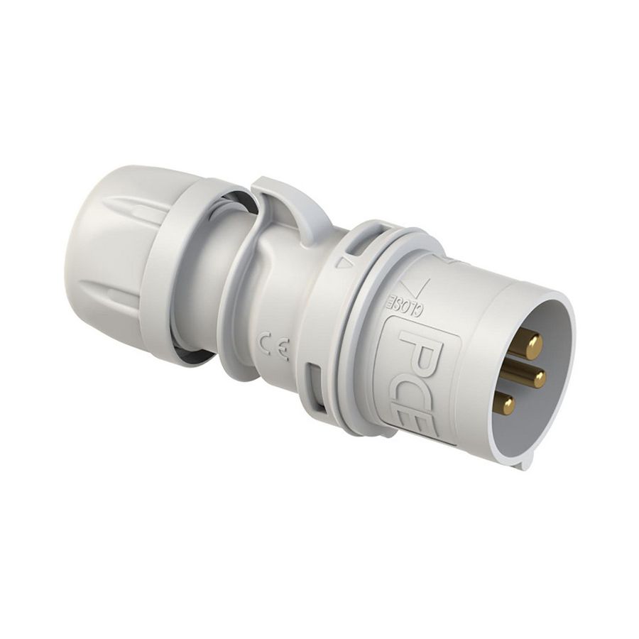 CEE-stekker / contactstop 16A 3p TRAFO 12h grijs IP44 Shark VVE=10